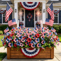 🦅4th of July Hot Sale 50% Off 🔥 Patriotic Red White Blue Artificial Flowers💐