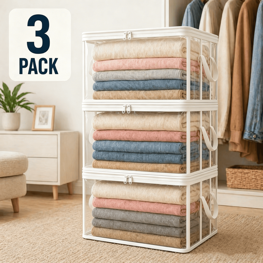 Large Heavy-Duty Thick Plastic Clear Storage Bag for Clothes, Moving & Storage