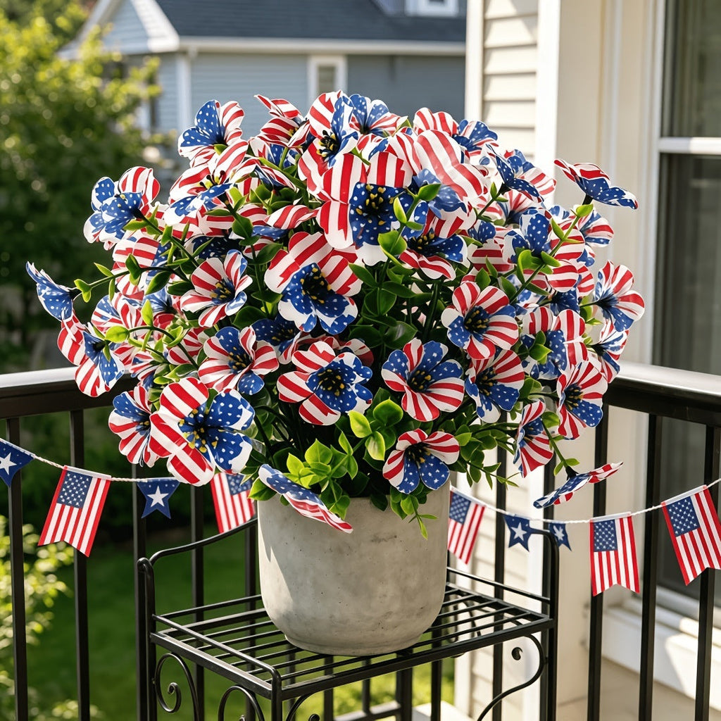 🦅4th of July Hot Sale 50% Off 🔥 Patriotic Red White Blue Artificial Flowers💐