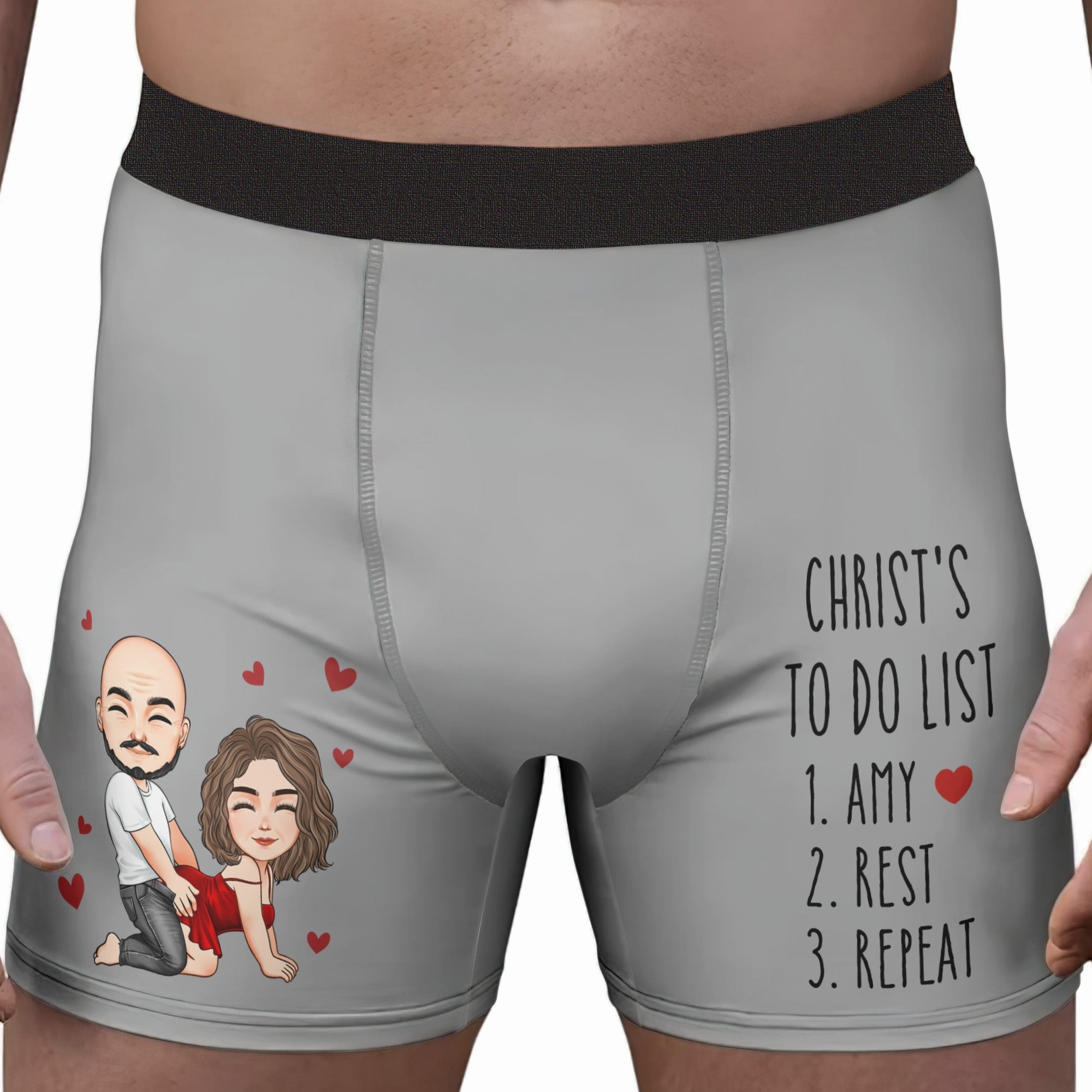 Father's Day Gifts, To Do List Naughty Couple Valentine's Day Anniversary Gift For Husband, Boyfriend - Personalized Men's Boxer Brief