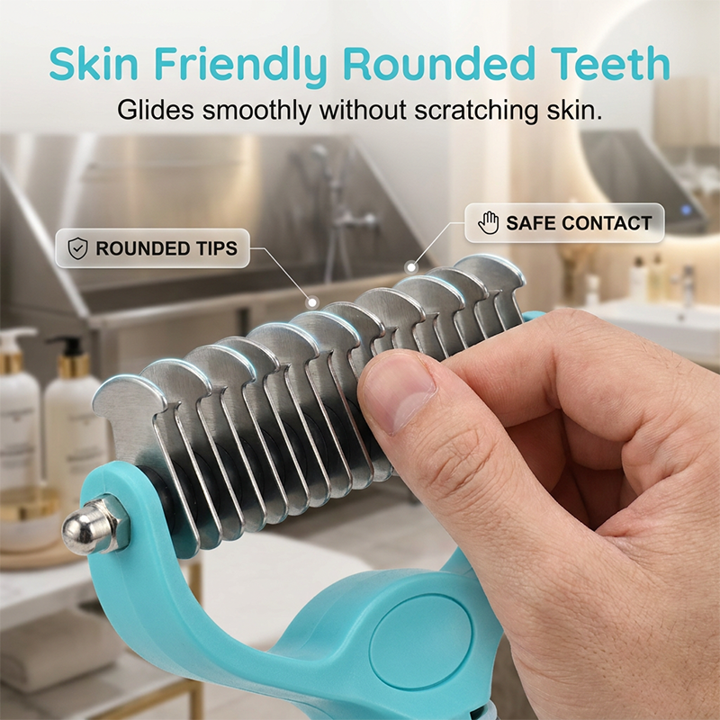 😎Buy 2, Get 1 Free ✨ Double-Sided Grooming Comb for Dogs and Cats! 🐾