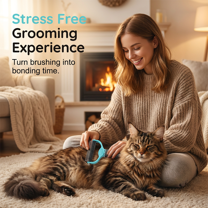 😎Buy 2, Get 1 Free ✨ Double-Sided Grooming Comb for Dogs and Cats! 🐾