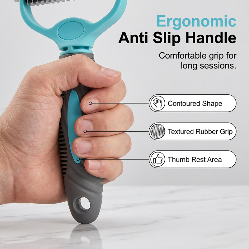 😎Buy 2, Get 1 Free ✨ Double-Sided Grooming Comb for Dogs and Cats! 🐾