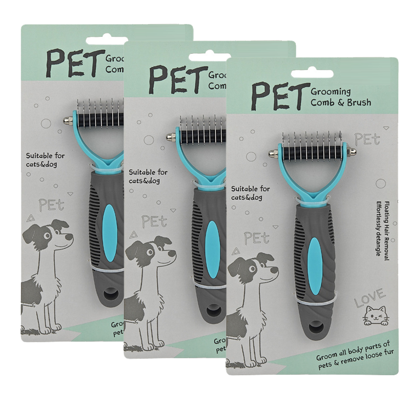 😎Buy 2, Get 1 Free ✨ Double-Sided Grooming Comb for Dogs and Cats! 🐾